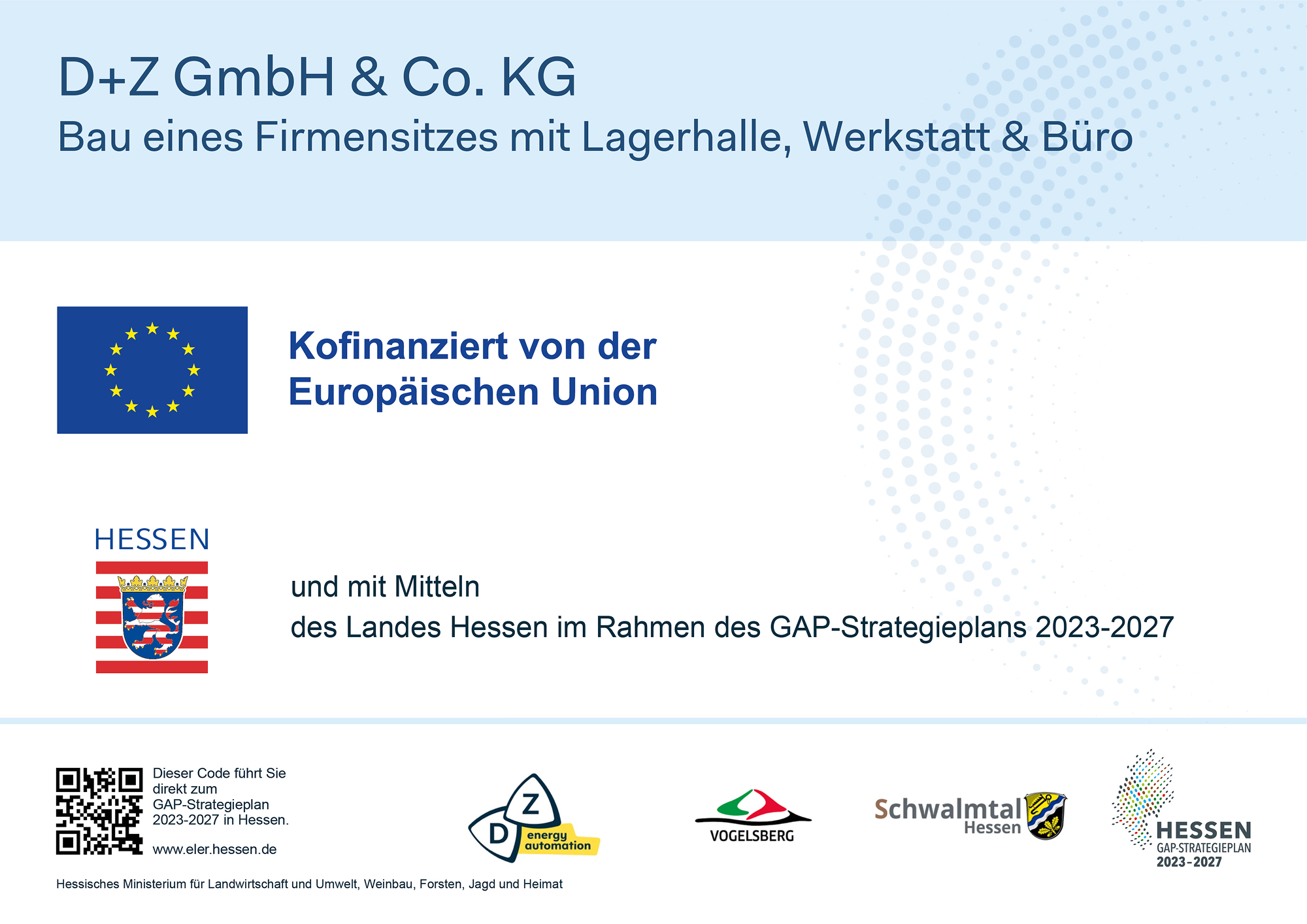 Kofinanzierung durch EU & Land